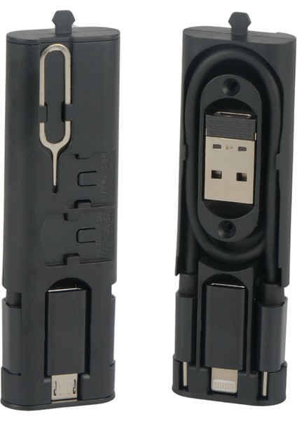 Cep Tipi 60W Bas Aç Type-C, Apple iPhone Şarj, Micro USB Hızlı Şarj Data Kablo Seti