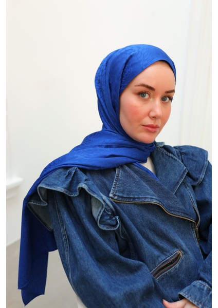 Batik Desen Jakarlı Deluxe Şal - Saks indirimleri