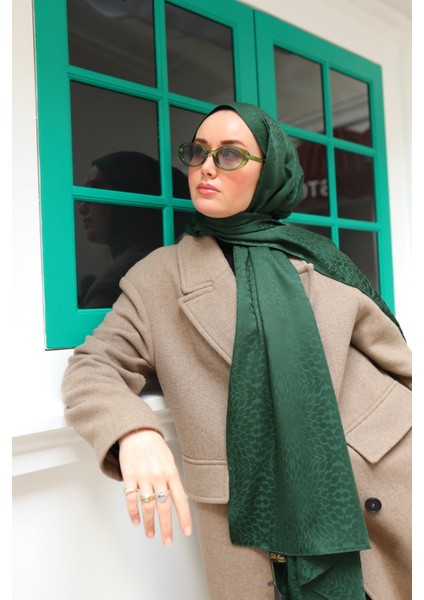 Batik Desen Jakarlı Deluxe Şal - Zümrüt fiyatları