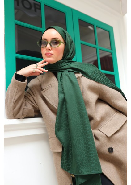 Batik Desen Jakarlı Deluxe Şal - Zümrüt indirimleri