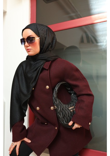 Batik Desen Jakarlı Deluxe Şal - Siyah modelleri