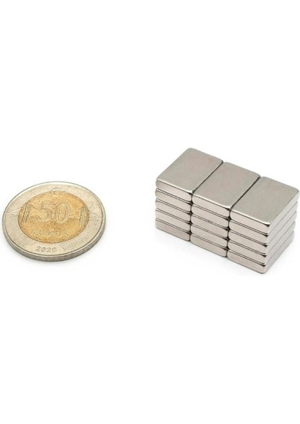 5 Adet 15 x 10 x 3 mm Güçlü Dikdörtgen Neodyum Mıknatıs