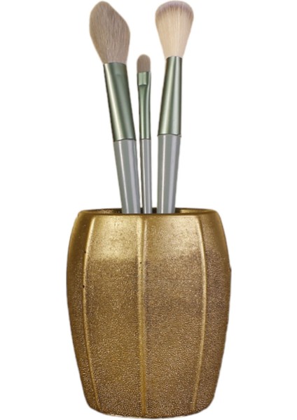Makyaj Organizeri Makyaj Fırçalığı Makyaj Organizer Düzenleyici Altın Renk Model 13