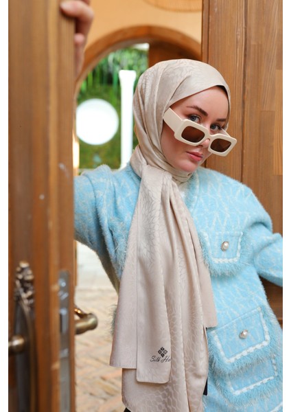 Batik Desen Jakarlı Deluxe Şal - Bej fırsatları