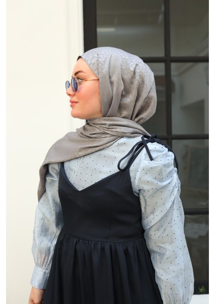 Batik Desen Jakarlı Deluxe Şal - Duman fırsatları