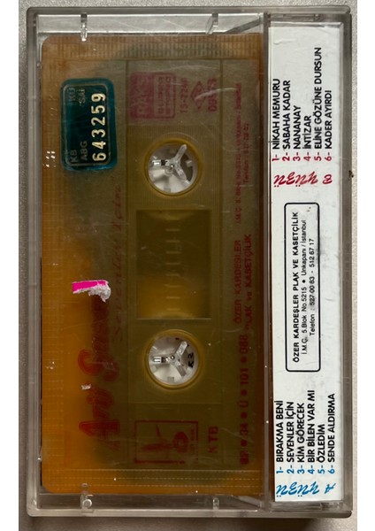 Arif Susam - Sevenler İçin Kaset