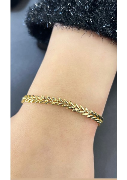 3.50 gr (Gram) Pars Model Bileklik Künye 14 Ayar Altın 5 mm