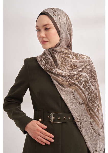 Catena Desen Ithal Vual Şal - Acı Kahve modelleri