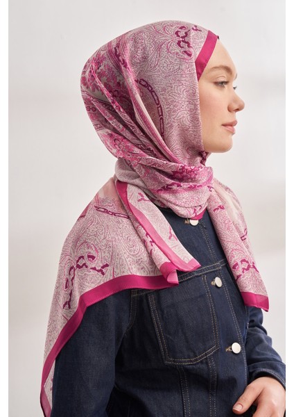 Catena Desen Ithal Vual Şal - Fuşya
