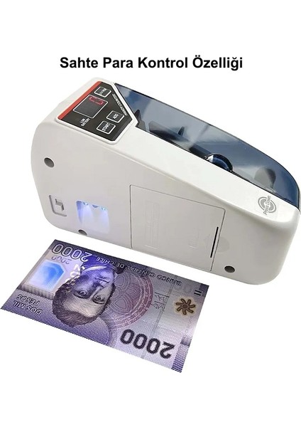 Mini Taşınabilir Kağıt Para Sayma Makinesi Uv Lamba Para Kontrol Kolay Taşınılabilir