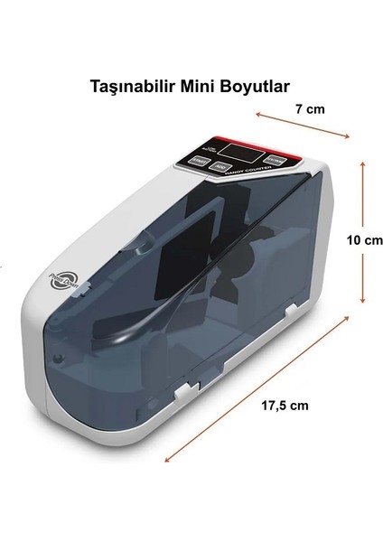Mini Taşınabilir Kağıt Para Sayma Makinesi Uv Lamba Para Kontrol Kolay Taşınılabilir