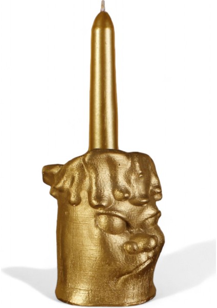 Gümüş Eskitme Mumluk Şamdan Ince Mum Uyumlu Model 4