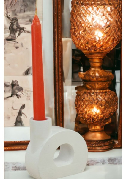 Şamdan Mumluk Dekoratif Mumluk Beyaz Renk Tealight Mumluk Model 9