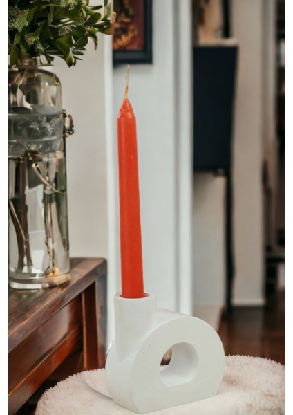 Şamdan Mumluk Dekoratif Mumluk Beyaz Renk Tealight Mumluk Model 9