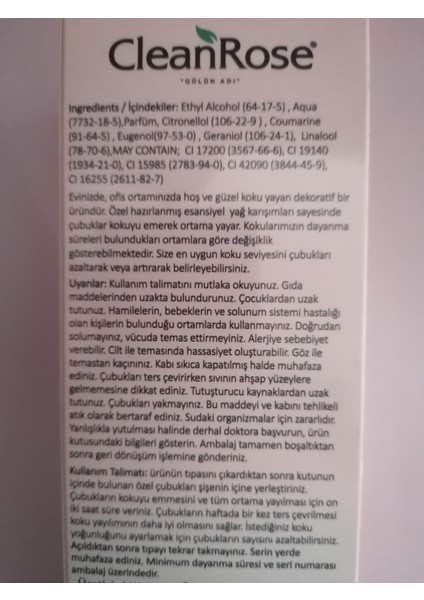 Bambu Çubuklu Oda Kokusu Yasemin 120ML