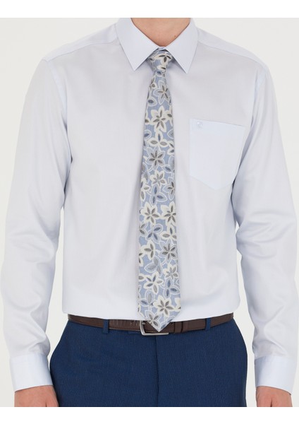 Erkek Açık Mavi Regular Fit Uzun Kollu Basic Gömlek 50277146-VR003