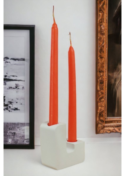 Şamdan Mumluk Dekoratif Mumluk Beyaz Renk Tealight Mumluk Model 12