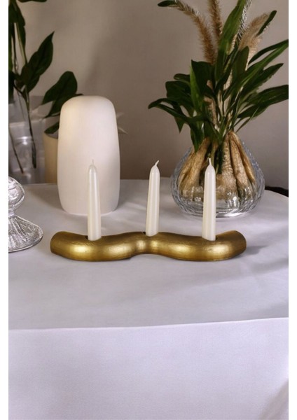Şamdan Mumluk Dekoratif Mumluk Beyaz Renk Tealight Mumluk Model 14