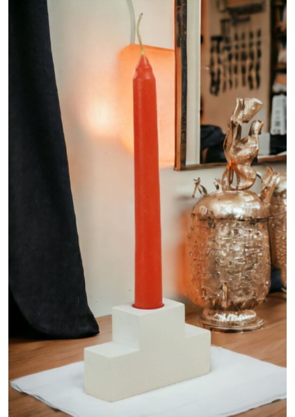 Şamdan Mumluk Dekoratif Mumluk Beyaz Renk Tealight Mumluk Model 16
