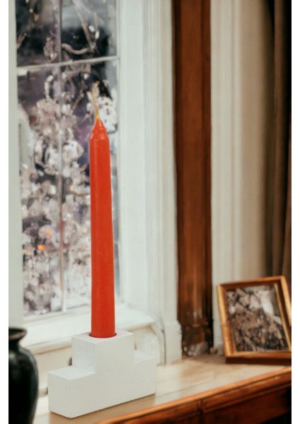 Şamdan Mumluk Dekoratif Mumluk Beyaz Renk Tealight Mumluk Model 16