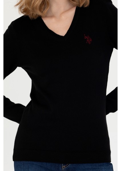 Kadın Siyah Kazak /Triko 50276570-VR046