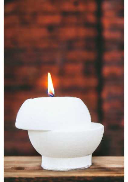 Şamdan Mumluk Dekoratif Mumluk Beyaz Renk Tealight Mumluk Model 25