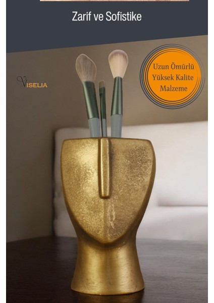 Makyaj Duzenleyici Makyaj Organizeri Makyaj Fırçalığı Makyaj Fırçası Altın Eskitme Renk Model 23 fırsatları