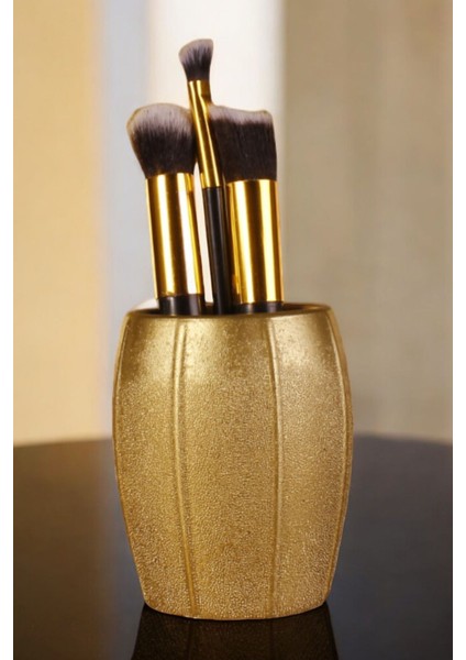 Makyaj Duzenleyici Makyaj Organizeri Makyaj Fırçalığı Makyaj Fırçası Altın Eskitme Renk Model 13