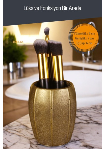 Makyaj Duzenleyici Makyaj Organizeri Makyaj Fırçalığı Makyaj Fırçası Altın Eskitme Renk Model 13 fiyatları