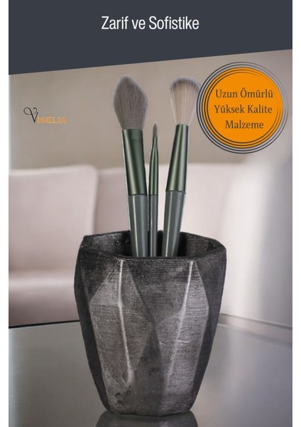 Makyaj Duzenleyici Makyaj Organizeri Makyaj Fırçalığı Makyaj Fırçası Altın Renk Model 2 fırsatları