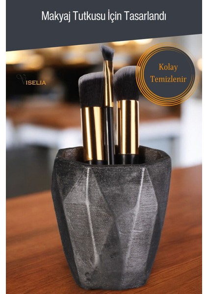 Makyaj Duzenleyici Makyaj Organizeri Makyaj Fırçalığı Makyaj Fırçası Altın Renk Model 2 indirimleri