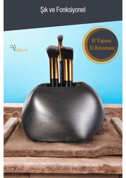 Makyaj Duzenleyici Makyaj Organizeri Makyaj Fırçalığı Makyaj Fırçası Gümüş Eskitme Renk Model 22 modelleri