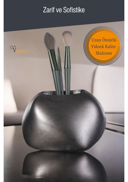 Makyaj Duzenleyici Makyaj Organizeri Makyaj Fırçalığı Makyaj Fırçası Gümüş Eskitme Renk Model 22 fırsatları