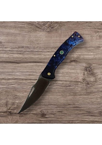 Epoksi Saplı Sırttan Kilitli Paslanmaz Çelikten Çakı