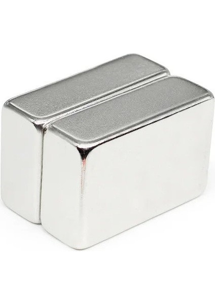 2 Adet 30 x 20 x 10 mm Köşeli Neodyum Mıknatıs, Süper Güçlü Magnet, N35 Kalite