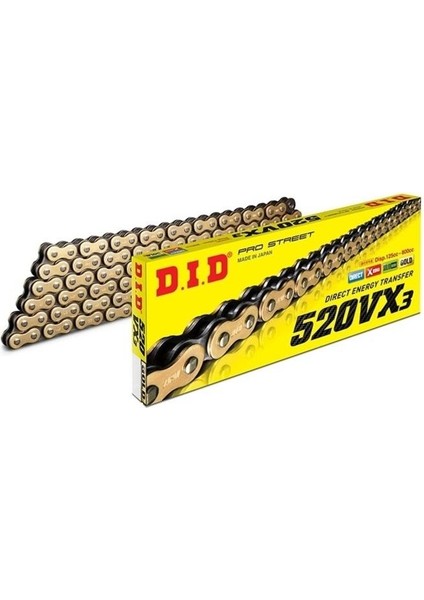 Dıd Cfmoto 650MT (2022-2024) 520-116 X-Ringli Zincir (Gold Renk)