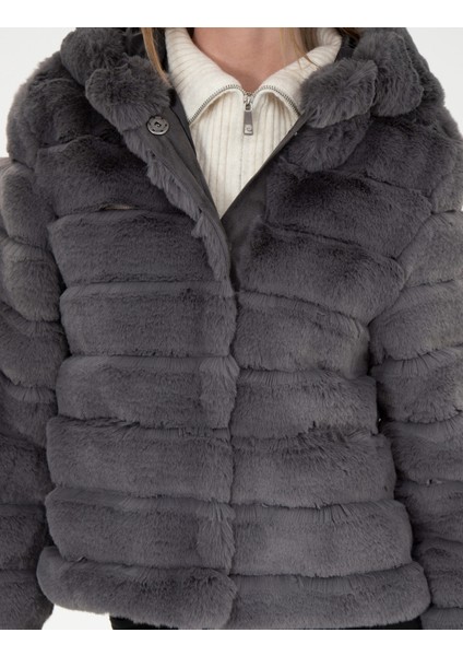 Kadın Antrasit Suni Kürk 50276352-VR006