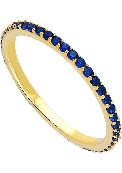 Safir Zirconia Taşlı Tamtur Yüzüğü