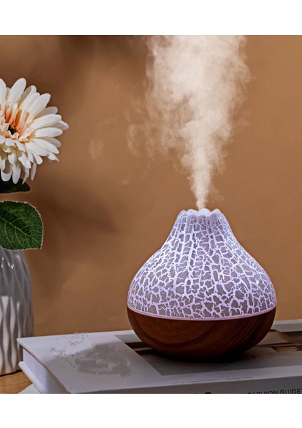 Ultrasonik 300 ml Hava Nemlendirici Buhar Makinesi 7 Renk LED Işıklı Aroma Difüzörü Oda Nemlendirici