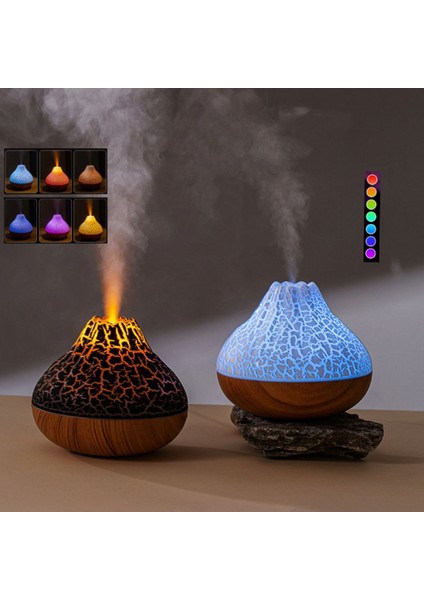 Ultrasonik 300 ml Hava Nemlendirici Buhar Makinesi 7 Renk LED Işıklı Aroma Difüzörü Oda Nemlendirici fiyatları