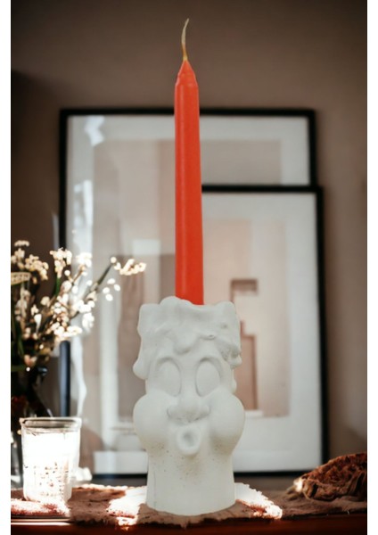 Şamdan Mumluk Dekoratif Mumluk Beyaz Renk Tealight Mumluk Model 3