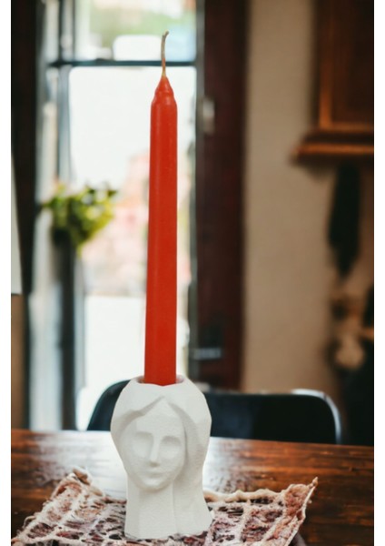 Şamdan Mumluk Dekoratif Mumluk Beyaz Renk Tealight Mumluk Model 11