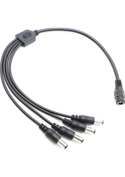 4'lü Dc Adaptör Çoklayıcı Kablo 5.5*2.1mm - 1 Dişi 4 Erkek - Şerit LED Cctv Power Jack - 40CM indirimleri