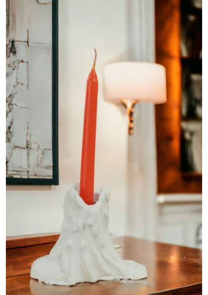 Şamdan Mumluk Dekoratif Mumluk Beyaz Renk Tealight Mumluk Model 2