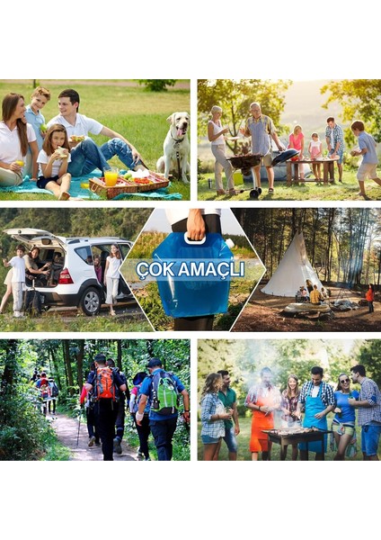 Katlanabilir Outdoor Kamp Piknik Su Bidonu 10 Litre
