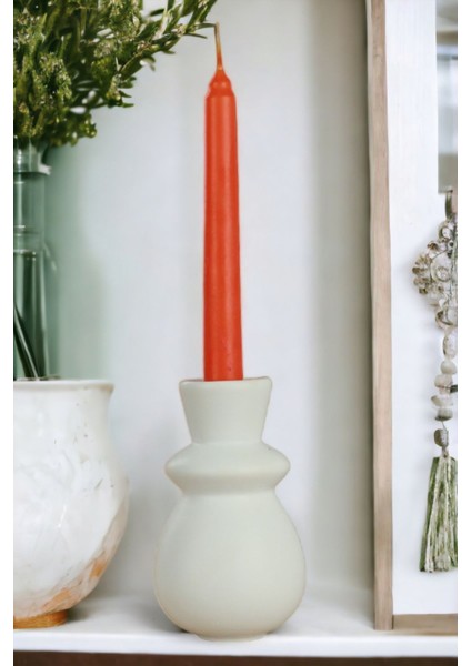 Şamdan Mumluk Dekoratif Mumluk Beyaz Renk Tealight Mumluk Model 20