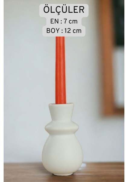 Şamdan Mumluk Dekoratif Mumluk Beyaz Renk Tealight Mumluk Model 20