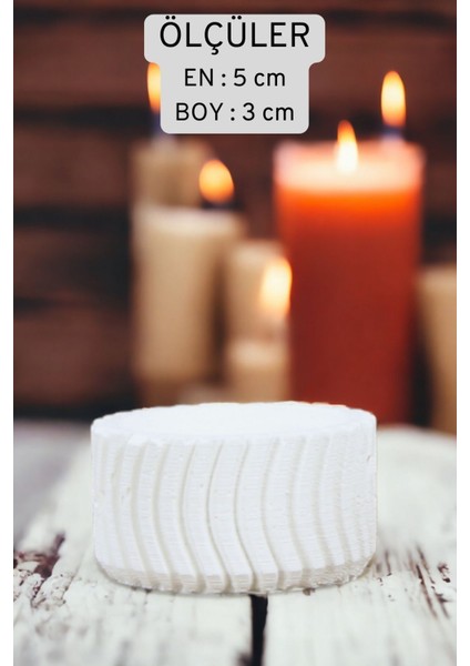 Şamdan Mumluk Dekoratif Mumluk Beyaz Renk Tealight Mumluk Model 26