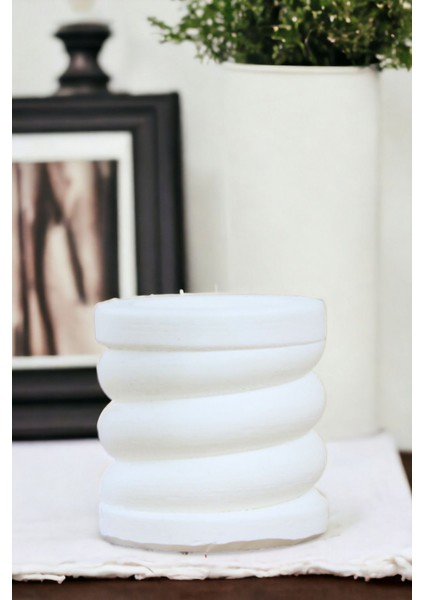 Şamdan Mumluk Dekoratif Mumluk Beyaz Renk Tealight Mumluk Model 27