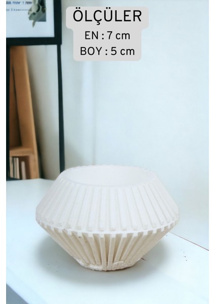Şamdan Mumluk Dekoratif Mumluk Beyaz Renk Tealight Mumluk Model 37